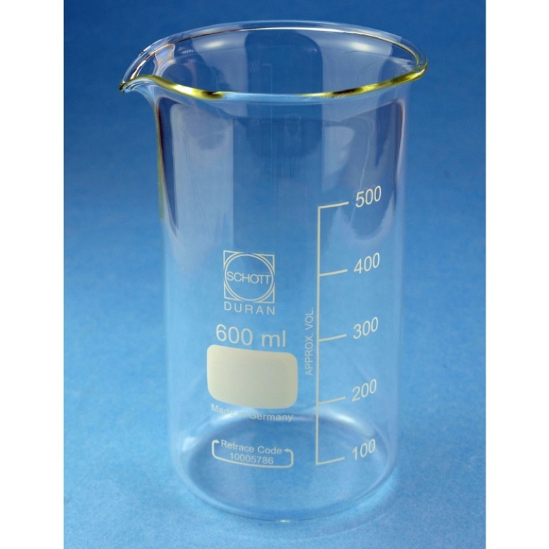 Glass Beakers Tall Form 600ml.