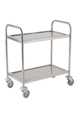 Trolleys Laboratory Stainless Steel 2 tier